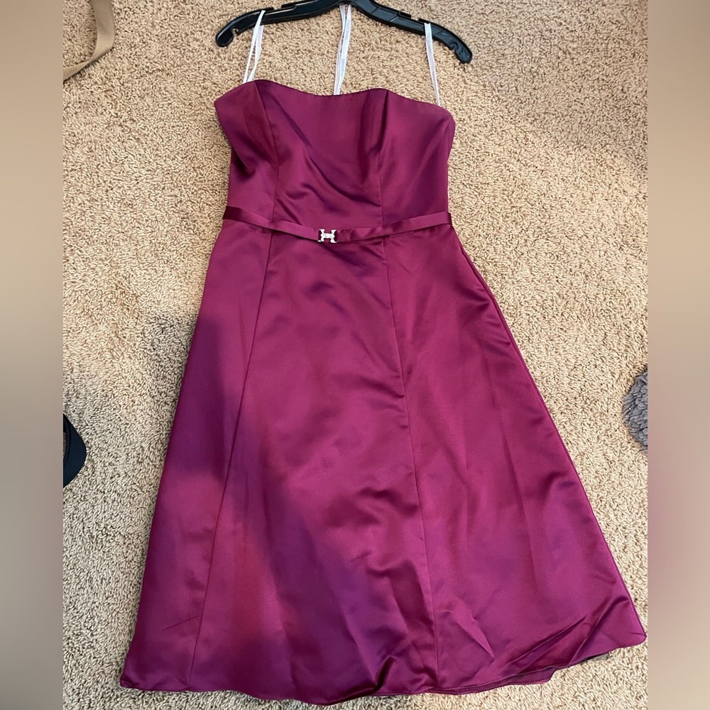 David’s bridal bridesmaid strapless dress size 8